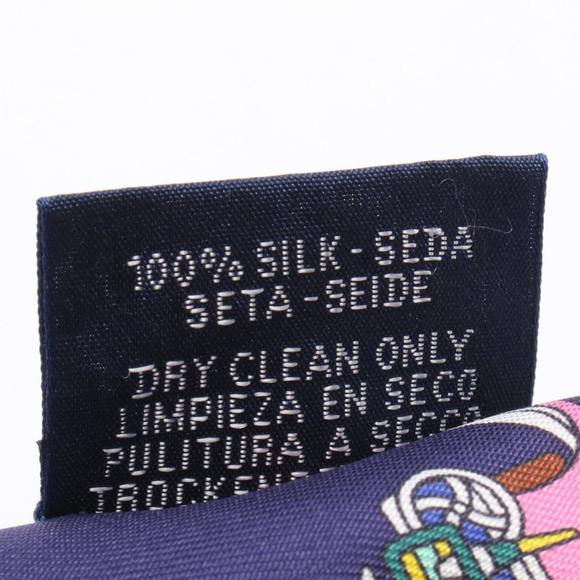 HERMES Authentic Blue Silk Scarf - Picture 4 of 4